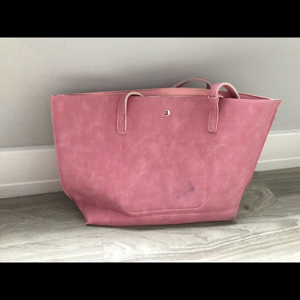 Pink tote bag